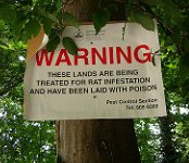 Pesticide use warning sign